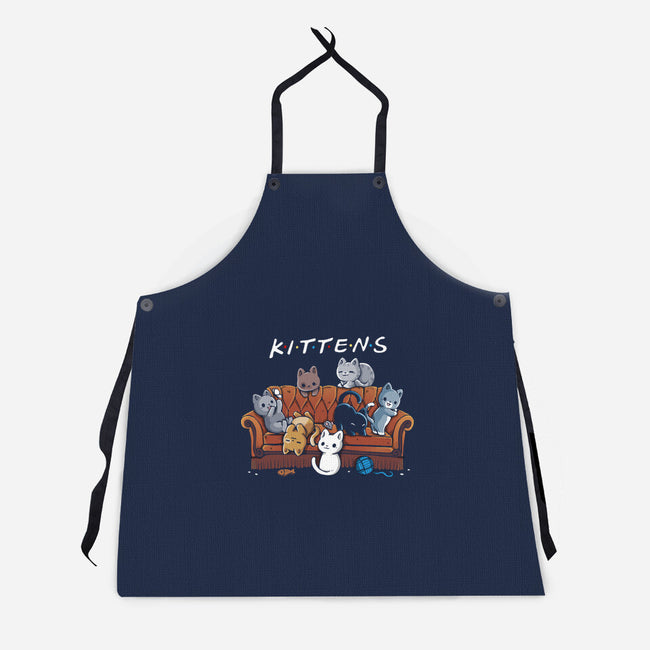 Kittens Friends-Unisex-Kitchen-Apron-Vallina84