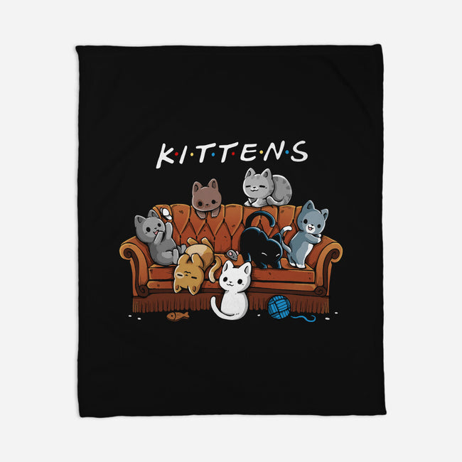 Kittens Friends-None-Fleece-Blanket-Vallina84