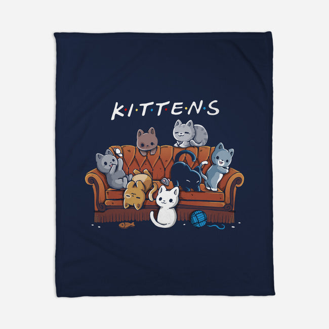 Kittens Friends-None-Fleece-Blanket-Vallina84