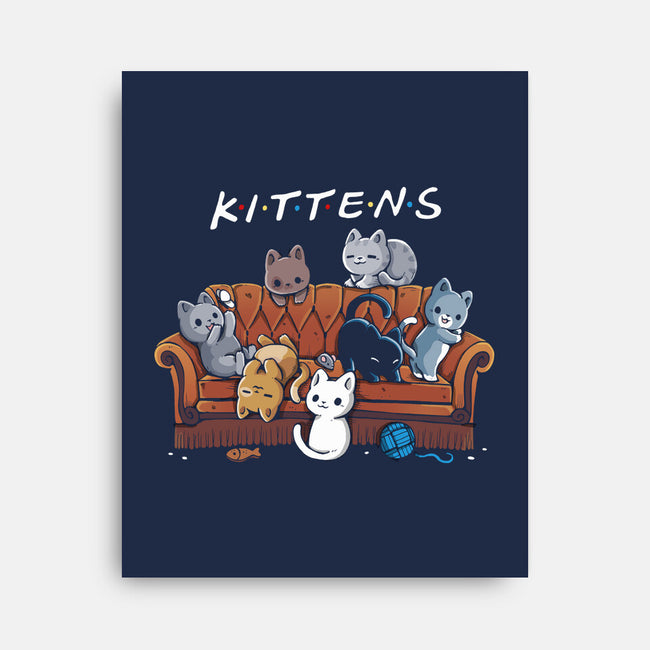 Kittens Friends-None-Stretched-Canvas-Vallina84
