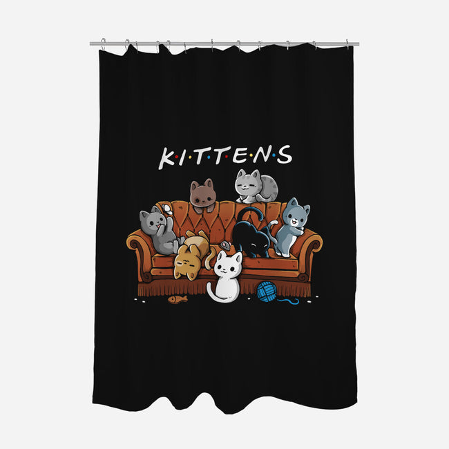 Kittens Friends-None-Polyester-Shower Curtain-Vallina84