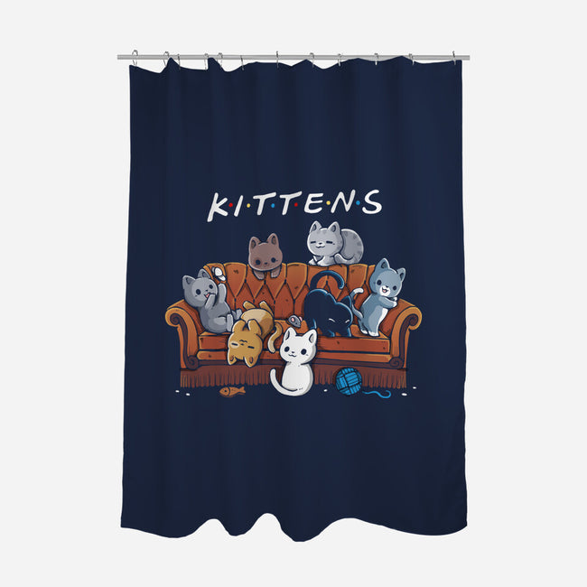 Kittens Friends-None-Polyester-Shower Curtain-Vallina84
