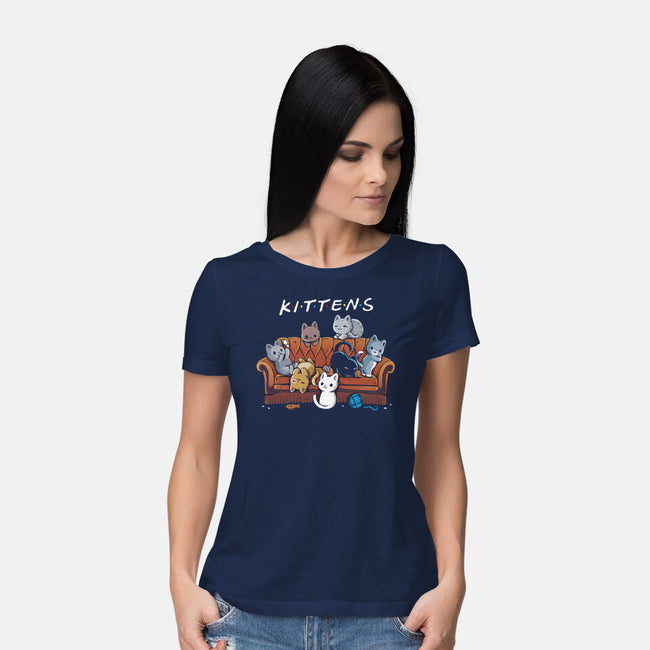 Kittens Friends-Womens-Basic-Tee-Vallina84