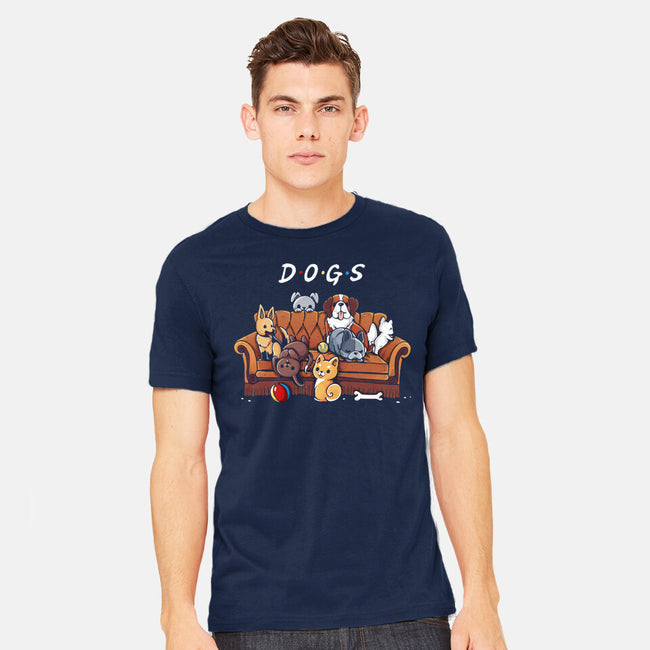 Doggy Friends-Mens-Heavyweight-Tee-Vallina84
