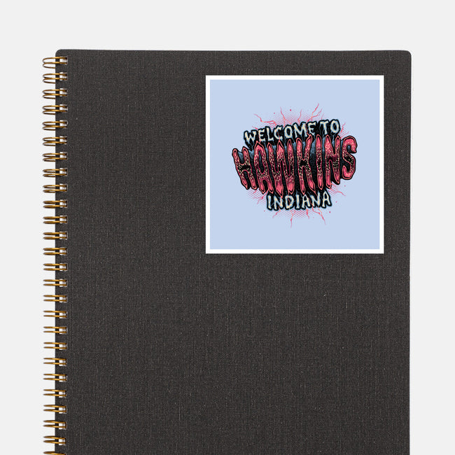 Hawkins Indiana-None-Glossy-Sticker-glitchygorilla