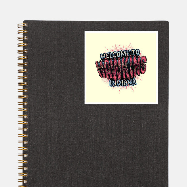 Hawkins Indiana-None-Glossy-Sticker-glitchygorilla