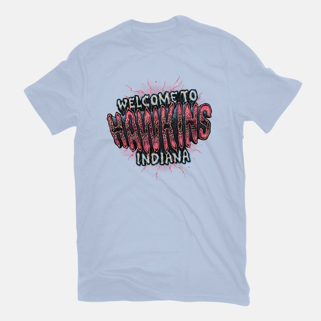 Hawkins Indiana-Womens-Basic-Tee-glitchygorilla