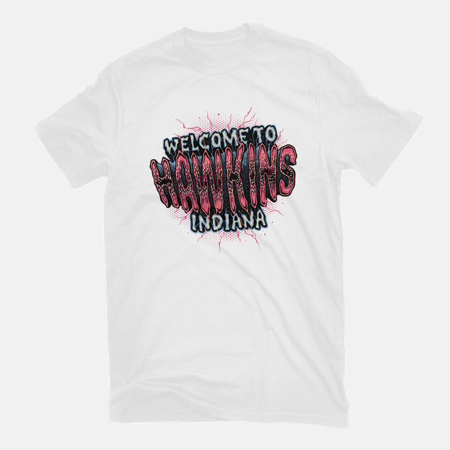 Hawkins Indiana-Unisex-Basic-Tee-glitchygorilla