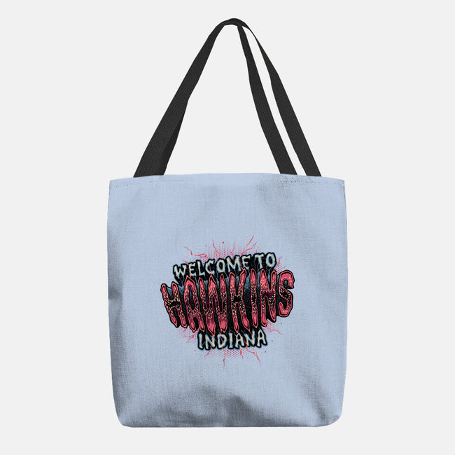Hawkins Indiana-None-Basic Tote-Bag-glitchygorilla