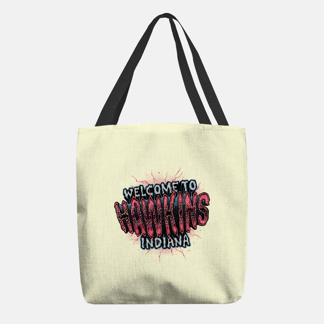 Hawkins Indiana-None-Basic Tote-Bag-glitchygorilla