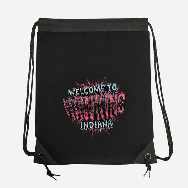 Hawkins Indiana-None-Drawstring-Bag-glitchygorilla
