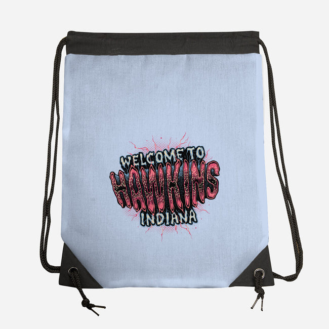 Hawkins Indiana-None-Drawstring-Bag-glitchygorilla