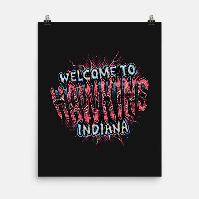 Hawkins Indiana-None-Matte-Poster-glitchygorilla