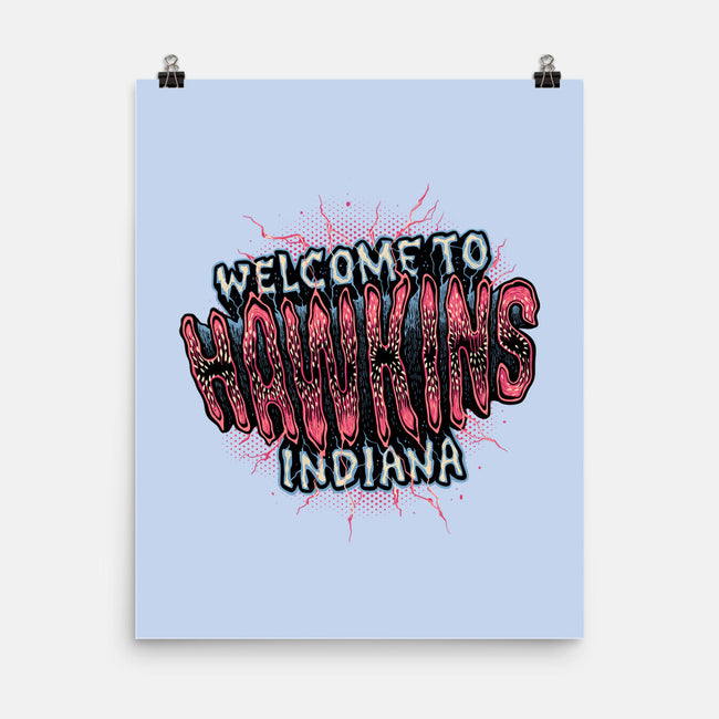 Hawkins Indiana-None-Matte-Poster-glitchygorilla