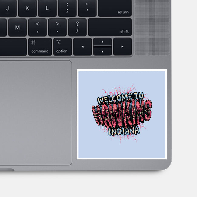 Hawkins Indiana-None-Glossy-Sticker-glitchygorilla