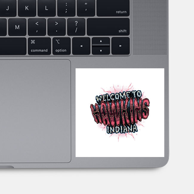 Hawkins Indiana-None-Glossy-Sticker-glitchygorilla