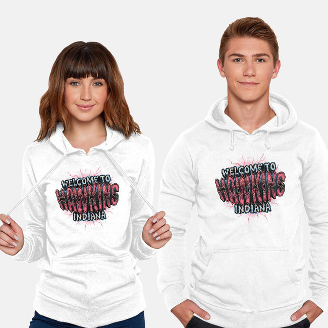 Hawkins Indiana-Unisex-Pullover-Sweatshirt-glitchygorilla