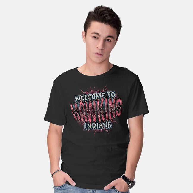 Hawkins Indiana-Mens-Basic-Tee-glitchygorilla