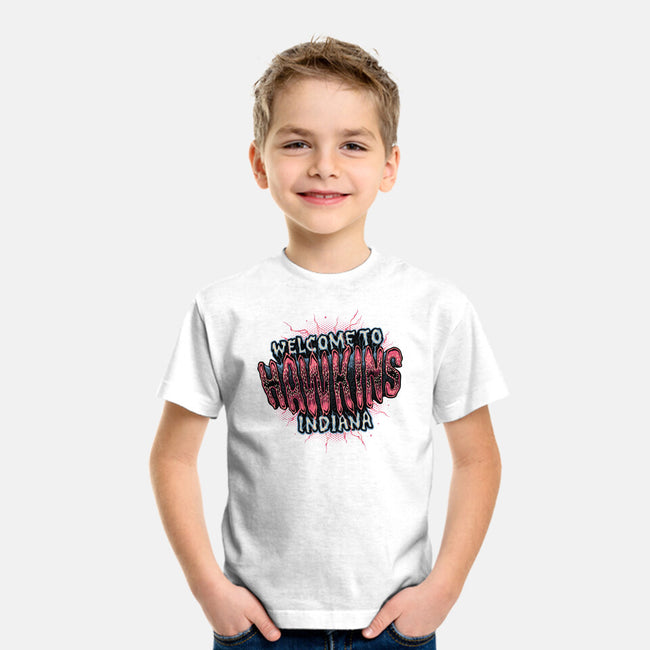 Hawkins Indiana-Youth-Basic-Tee-glitchygorilla