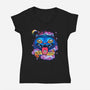 Trip Of The Tiger And The Magpie-Womens-V-Neck-Tee-Getsousa!