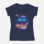 Trip Of The Tiger And The Magpie-Womens-V-Neck-Tee-Getsousa!