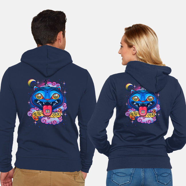 Trip Of The Tiger And The Magpie-Unisex-Zip-Up-Sweatshirt-Getsousa!