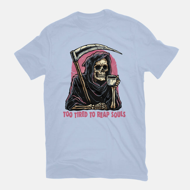 Too Tired To Reap Souls-Womens-Basic-Tee-glitchygorilla