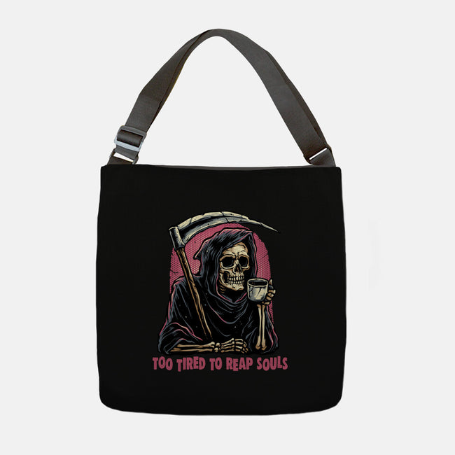 Too Tired To Reap Souls-None-Adjustable Tote-Bag-glitchygorilla