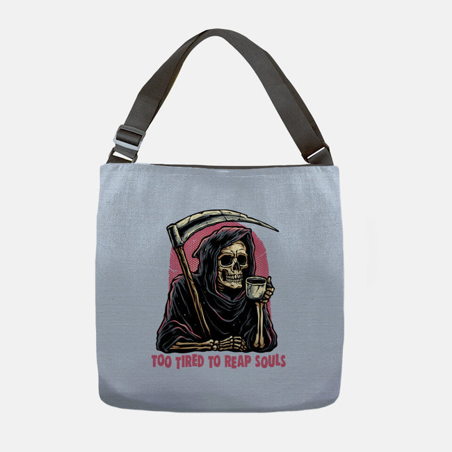 Too Tired To Reap Souls-None-Adjustable Tote-Bag-glitchygorilla