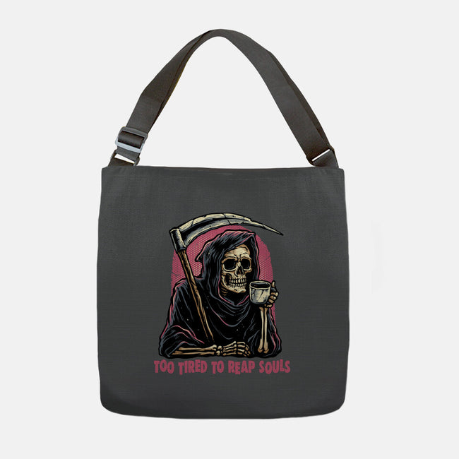 Too Tired To Reap Souls-None-Adjustable Tote-Bag-glitchygorilla