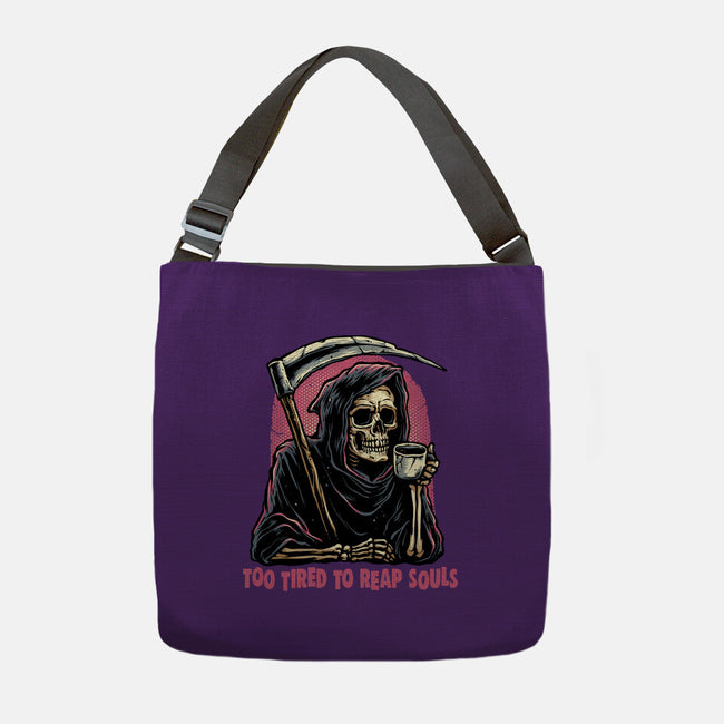 Too Tired To Reap Souls-None-Adjustable Tote-Bag-glitchygorilla