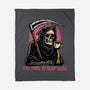 Too Tired To Reap Souls-None-Fleece-Blanket-glitchygorilla