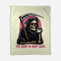 Too Tired To Reap Souls-None-Fleece-Blanket-glitchygorilla