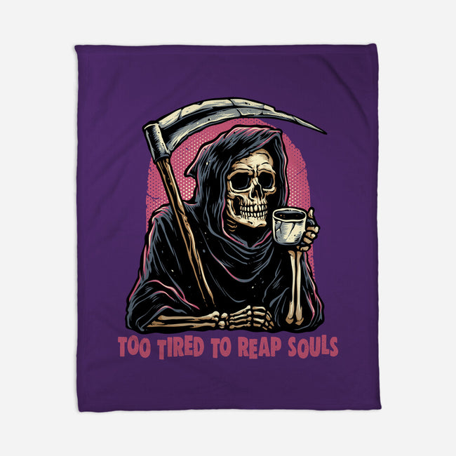 Too Tired To Reap Souls-None-Fleece-Blanket-glitchygorilla