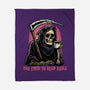 Too Tired To Reap Souls-None-Fleece-Blanket-glitchygorilla