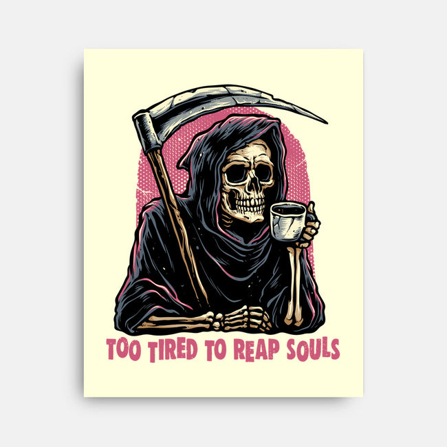 Too Tired To Reap Souls-None-Stretched-Canvas-glitchygorilla