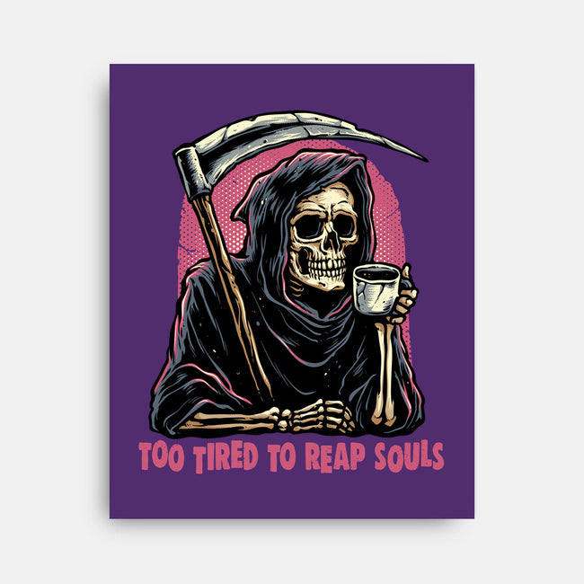 Too Tired To Reap Souls-None-Stretched-Canvas-glitchygorilla