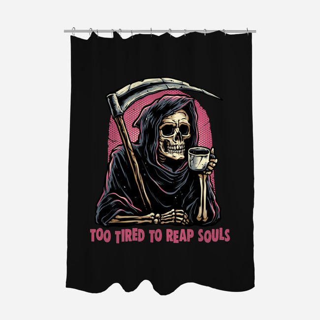 Too Tired To Reap Souls-None-Polyester-Shower Curtain-glitchygorilla