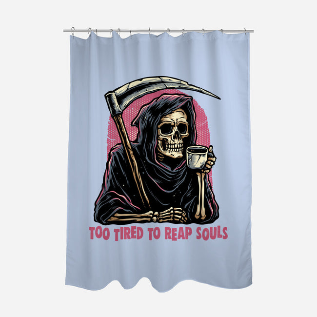 Too Tired To Reap Souls-None-Polyester-Shower Curtain-glitchygorilla