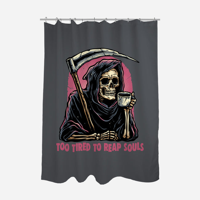 Too Tired To Reap Souls-None-Polyester-Shower Curtain-glitchygorilla