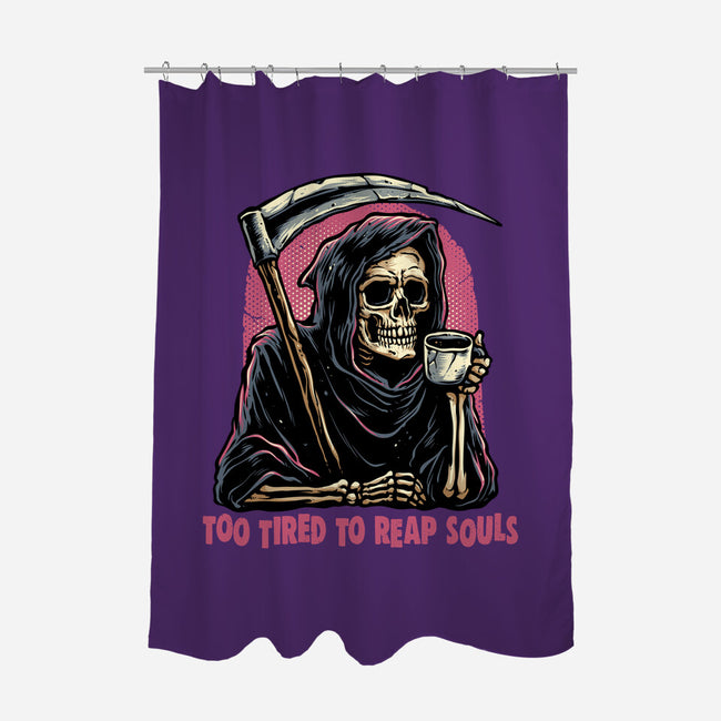 Too Tired To Reap Souls-None-Polyester-Shower Curtain-glitchygorilla
