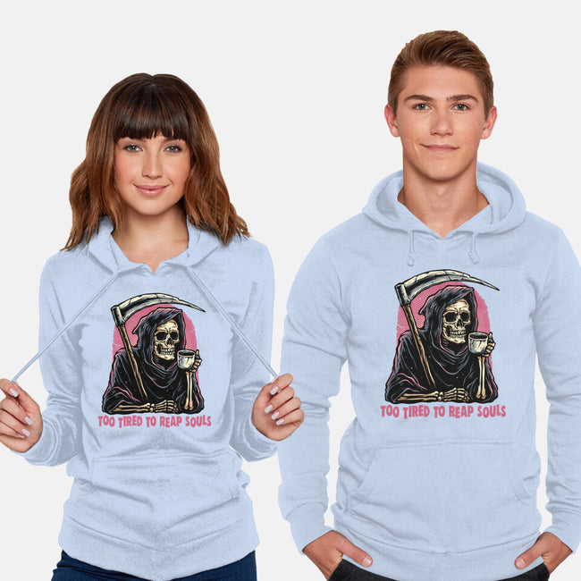 Too Tired To Reap Souls-Unisex-Pullover-Sweatshirt-glitchygorilla