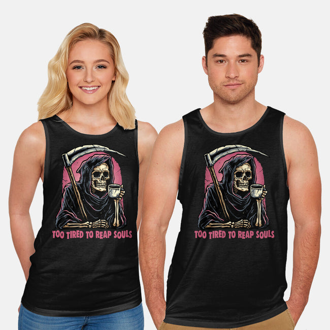Too Tired To Reap Souls-Unisex-Basic-Tank-glitchygorilla
