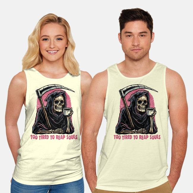 Too Tired To Reap Souls-Unisex-Basic-Tank-glitchygorilla