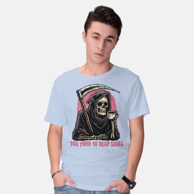 Too Tired To Reap Souls-Mens-Basic-Tee-glitchygorilla