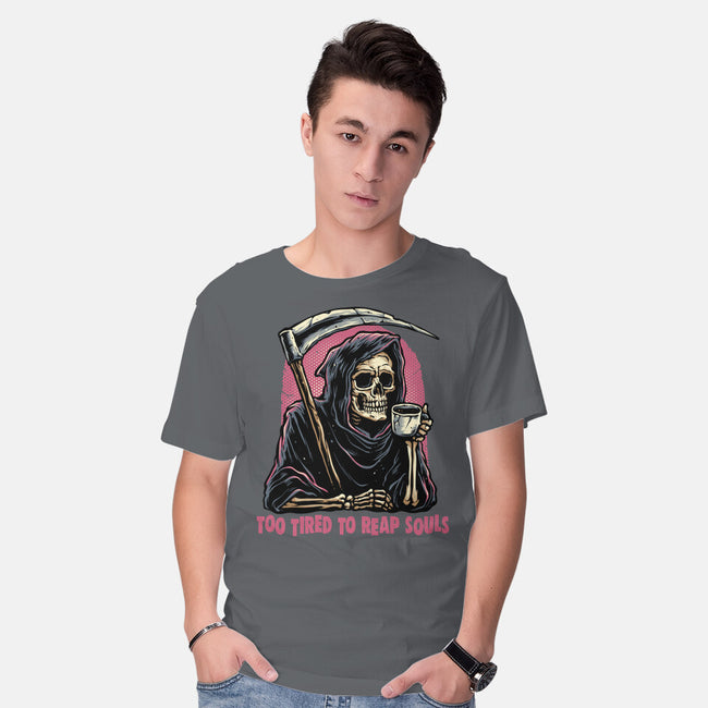 Too Tired To Reap Souls-Mens-Basic-Tee-glitchygorilla