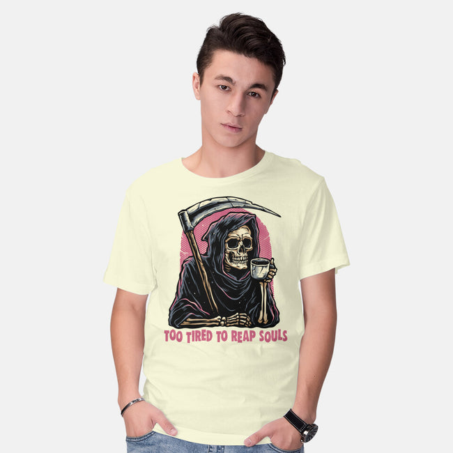Too Tired To Reap Souls-Mens-Basic-Tee-glitchygorilla