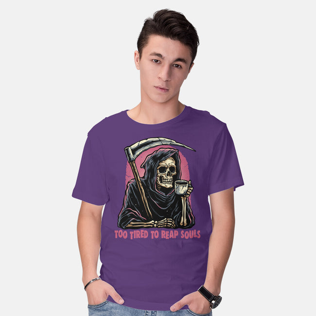 Too Tired To Reap Souls-Mens-Basic-Tee-glitchygorilla