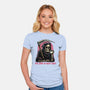 Too Tired To Reap Souls-Womens-Fitted-Tee-glitchygorilla