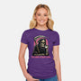 Too Tired To Reap Souls-Womens-Fitted-Tee-glitchygorilla